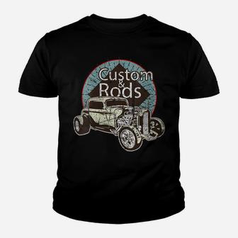 Womens Hot Rod Classic American Made Racing Car Vintage Retro Youth T-shirt | Crazezy CA