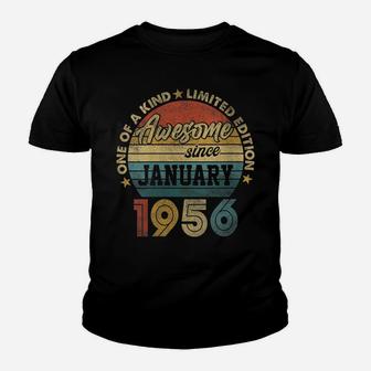 Womens January 1956 Vintage 65 Years Old Retro 65Th Birthday Gift Youth T-shirt | Crazezy UK
