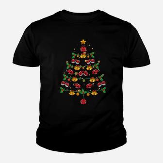 Womens Ladybug Xmas Tree Lights Insect Entomologist Youth T-shirt - Monsterry