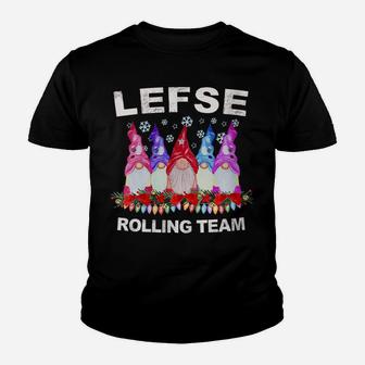 Womens Lefse Making Rolling Team Gnome Nisse Tomte Christmas Youth T-shirt | Crazezy