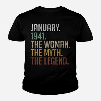 Womens Legend January 1941 - 80Th Birthday Gift Women 80 Year Old Youth T-shirt | Crazezy DE