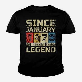 Womens Legend Since January 1970 Funny 50 Years Old Birthday Gift Youth T-shirt | Crazezy UK