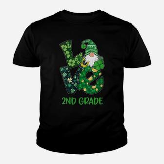 Womens Love Gnome 2Nd Grade St Patricks Day Teacher Or Student Youth T-shirt | Crazezy DE
