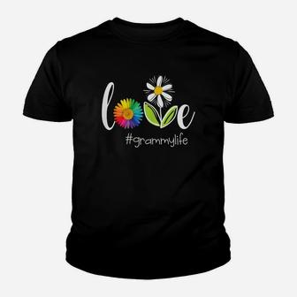 Womens Love Grammy Life - Flower Youth T-shirt | Crazezy CA