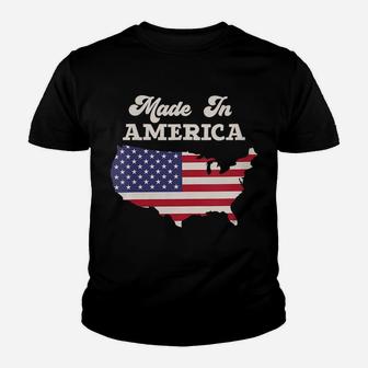 Womens Made In America Vintage Country Usa Youth T-shirt | Crazezy UK