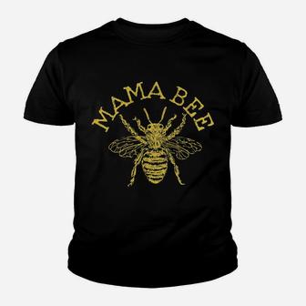 Womens Mama Bee Cute Funny Beekeeper Mother's Day Bee Lover Gift Youth T-shirt | Crazezy