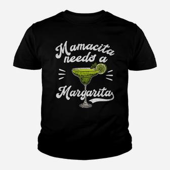 Womens Mamacita Needs A Margarita Funny Mother's Day Gift Youth T-shirt | Crazezy