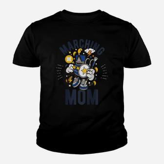 Womens Marching Band Proud Mom Band Season Gift Raglan Baseball Tee Youth T-shirt | Crazezy
