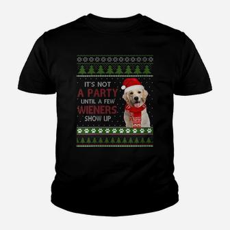 Womens Merry Weiner Christmas Dog Xmas Youth T-shirt | Crazezy
