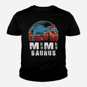Womens Mimi Saurus Dinosaur Funny Mimisaurus T Rex Lover Family Youth T-shirt | Crazezy CA