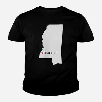 Womens Mississippi Teacher Education Home State Back To School Youth T-shirt | Crazezy DE