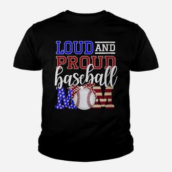 Womens Mom Baseball Loud & Proud Mom Mama Parent Sports Team Fan Youth T-shirt | Crazezy