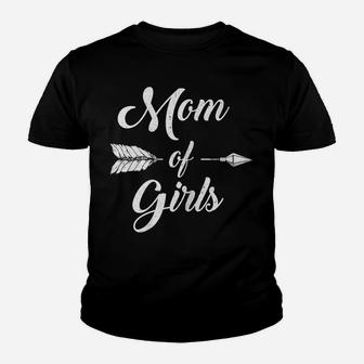 Womens Mom Of Girls Mommy And Daughter Funny Proud Mother Mama Youth T-shirt | Crazezy UK