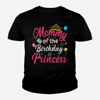 Womens Mommy Of The Birthday Princess Cute Mom Mama Mothers Day Youth T-shirt | Crazezy