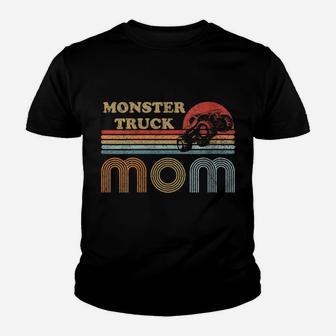 Womens Monster Truck Mom Shirt Vintage Sunset Retro Horizon Lines Youth T-shirt | Crazezy