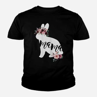 Womens Mothers Day Easter Gift For Mom Mama Bunny Flower Crown Youth T-shirt | Crazezy CA