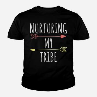 Womens Mother's Day Gift For Proud Mom - Nurturing My Tribe Youth T-shirt | Crazezy DE