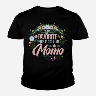 Womens My Favorite People Call Me Momo, Xmas Momgrandma Youth T-shirt | Crazezy CA