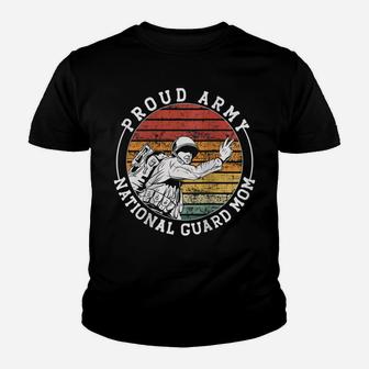 Womens National Guard Mom Shirt Proud Army National Guard Mom Gift Raglan Baseball Tee Youth T-shirt | Crazezy