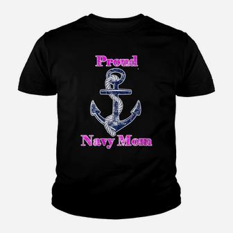 Womens Navy Proud Mom Original Naval Family Navy Gift Youth T-shirt | Crazezy DE