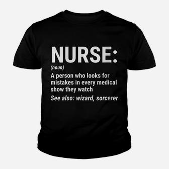 Womens Nurse Definition Noun Funny Nursing Youth T-shirt | Crazezy
