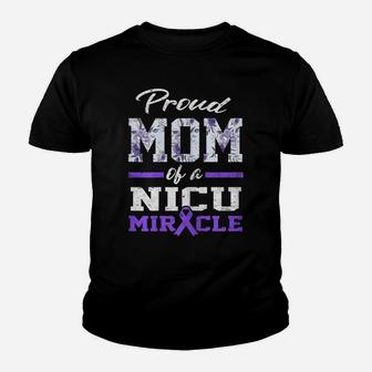 Womens Prematurity Awareness Proud Preemie Mom Nicu Warrior Miracle Youth T-shirt | Crazezy DE