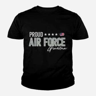 Womens Proud Air Force Grandma For Grandmothers Of Airmen And Vets Youth T-shirt | Crazezy