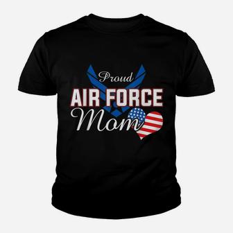 Womens Proud Air Force Mom Heart Military Family Gift Women Youth T-shirt | Crazezy UK