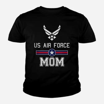 Womens Proud Air Force Mom Military Pride Youth T-shirt | Crazezy UK