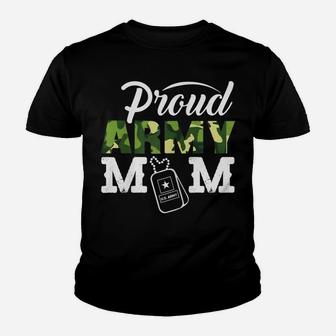 Womens Proud Army Mom Military Pride Mother Shirt Youth T-shirt | Crazezy CA