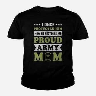 Womens Proud Army Mom Military Soldier Mama Cute Mothers Day Youth T-shirt | Crazezy DE