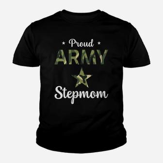 Womens Proud Army Stepmom Army Mom Womens Mothers Day Youth T-shirt | Crazezy
