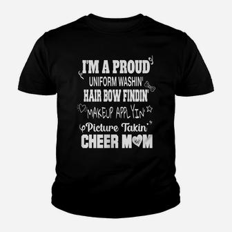 Womens Proud Cheer Mom Cheerleader Cheerleading Youth T-shirt | Crazezy