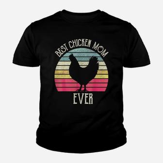 Womens Proud Chicken Mom Mama Hen Retro Youth T-shirt | Crazezy