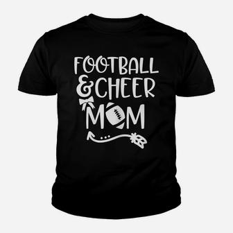 Womens Proud Football And Cheer Mom Gift For Game And Meet Day Youth T-shirt | Crazezy