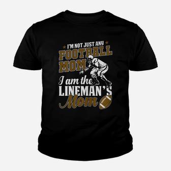 Womens Proud Football Lineman's Mom Top Gift Youth T-shirt | Crazezy