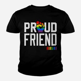 Womens Proud Friend Gay Pride Month Lgbtq Youth T-shirt | Crazezy