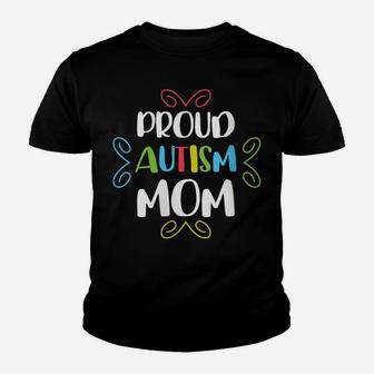 Womens Proud Mom Autism Awareness Family Matching Youth T-shirt | Crazezy