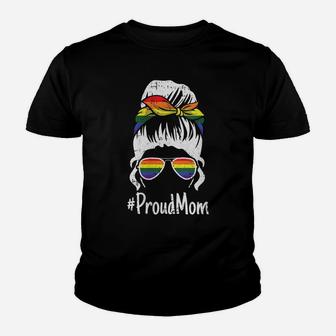 Womens Proud Mom Mothers-Day Gay Pride Lgbt-Q Ally Mama Mommy Youth T-shirt | Crazezy
