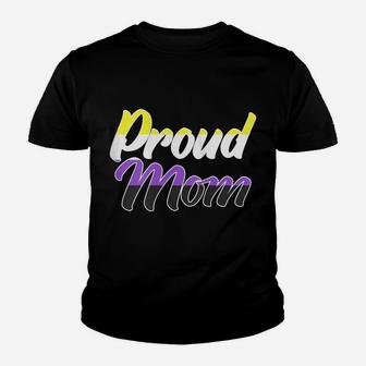 Womens Proud Mom Mothers Day Tshirt Nonbinary Proud Mom Design Youth T-shirt | Crazezy