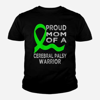 Womens Proud Mom Of A Cerebral Palsy Warrior Youth T-shirt | Crazezy UK