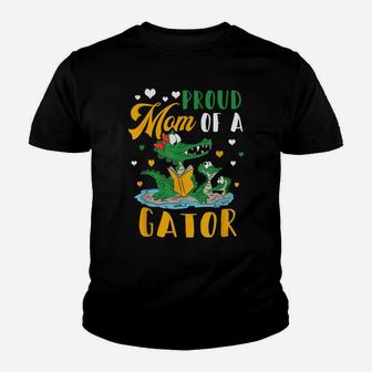 Womens Proud Mom Of A Gator Mother Alligator Mothers Day Youth T-shirt | Crazezy