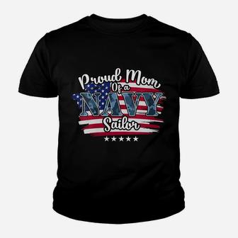 Womens Proud Mom Of A Navy Sailor Youth T-shirt | Crazezy UK