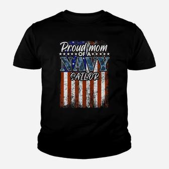 Womens Proud Mom Of A Navy Sailor Youth T-shirt | Crazezy CA