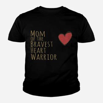 Womens Proud Mom Of Bravest Heart Warrior Chd Awareness Congenital Youth T-shirt | Crazezy
