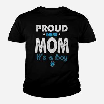 Womens Proud New Mom Its A Boy Baby Vintage Gift For Mothers Day Youth T-shirt | Crazezy
