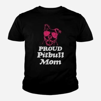 Womens Proud Pitbull Mom Shirt Cute Pittie Dog Mom T-Shirt Youth T-shirt | Crazezy