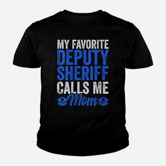 Womens Proud Police Mom Apparel Deputy Sheriff Son Youth T-shirt | Crazezy UK