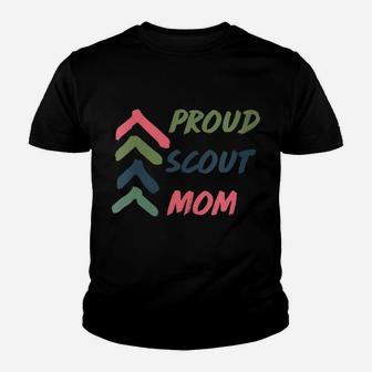 Womens Proud Scout Mom Arrows Mother Mama Scouting Gear Youth T-shirt | Crazezy DE