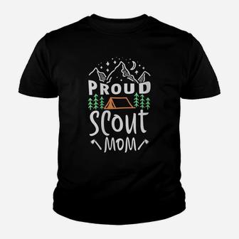 Womens Proud Scout Mom For A Scout Camping Scouting Camper Youth T-shirt | Crazezy CA